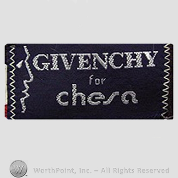 Clothing label : Hubert de Givenchy.