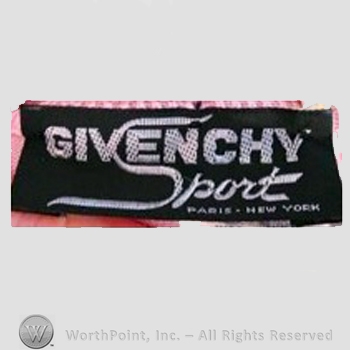 Clothing label : Hubert de Givenchy.