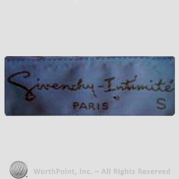Clothing label : Hubert de Givenchy.