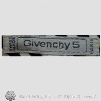 Clothing label : Hubert de Givenchy.
