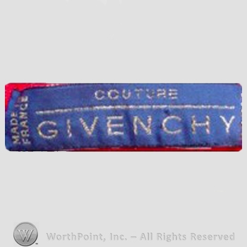 Clothing label : Hubert de Givenchy.