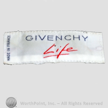 Clothing label : Hubert de Givenchy.