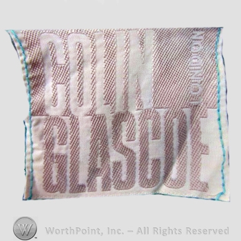 Clothing label : Colin Glascoe.