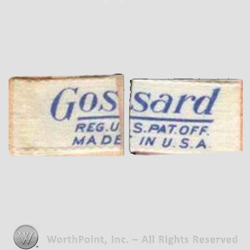 Clothing label : H.W. Gossard Company.