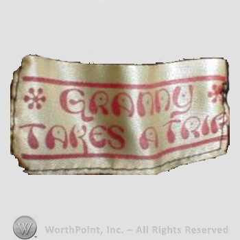 Clothing label : Granny Takes a Trip.