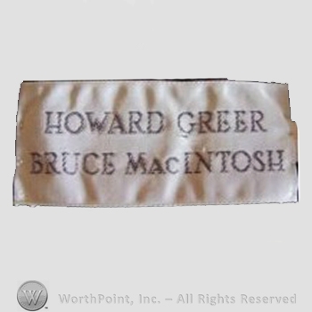 Clothing label : Howard Greer.