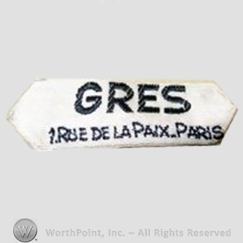 Clothing label : Madame Alix Gres.
