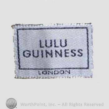 Clothing label : Lulu Guinness.