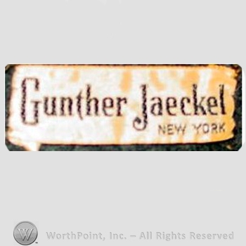 Clothing label : Gunther Jaeckel.