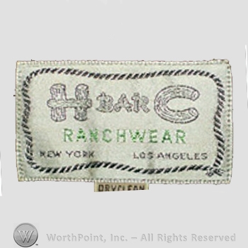 Clothing label : H Bar C.