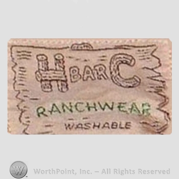 Clothing label : H Bar C.