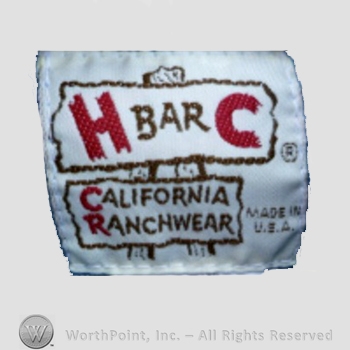 Clothing label : H Bar C.