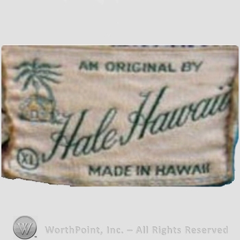 Clothing label : Hale Hawaii.
