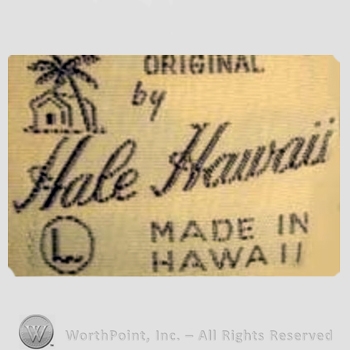 Clothing label : Hale Hawaii.