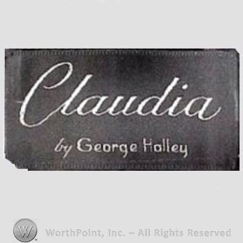Clothing label : George Halley.