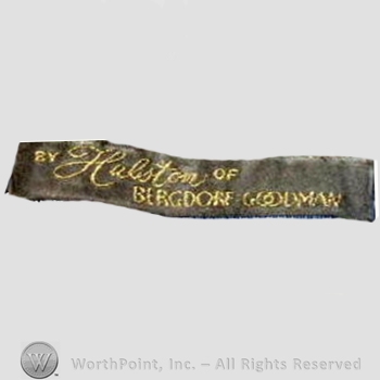 Clothing label : Roy Halston.