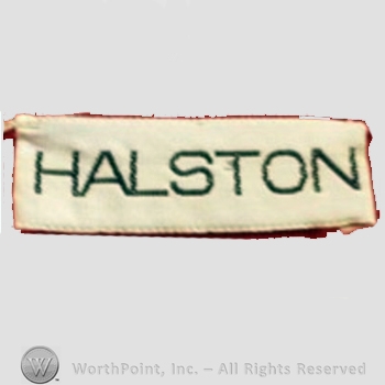 Clothing label : Roy Halston.