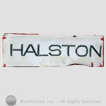 Clothing label : Roy Halston.