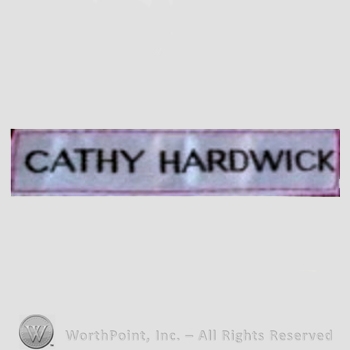 Clothing label : Cathy Hardwick.