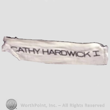 Clothing label : Cathy Hardwick.