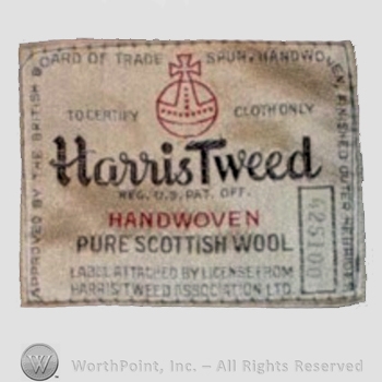 Clothing label : Harris Tweed.