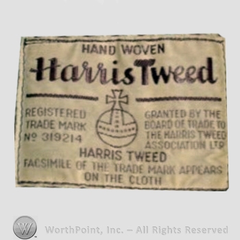 Clothing label : Harris Tweed.