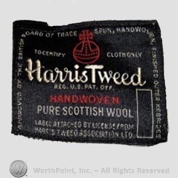 Clothing label : Harris Tweed.