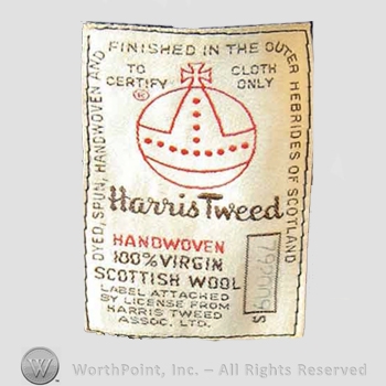Clothing label : Harris Tweed.