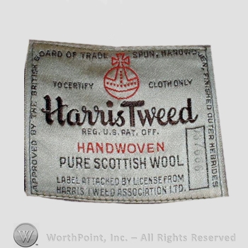 Clothing label : Harris Tweed.