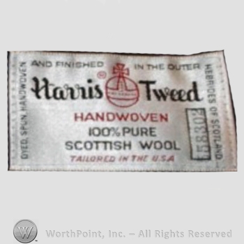 Clothing label : Harris Tweed.