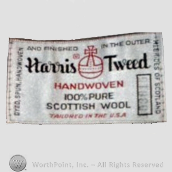 Clothing label : Harris Tweed.