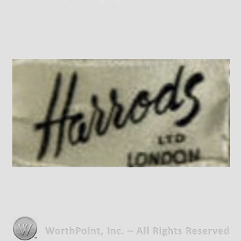 Clothing label : Harrods.