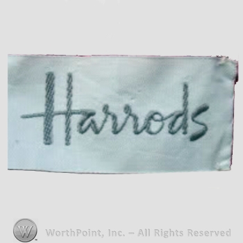 Clothing label : Harrods.