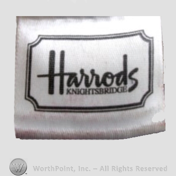 Clothing label : Harrods.