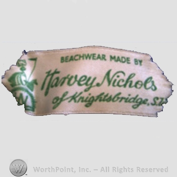 Clothing label : Harvey Nichols.