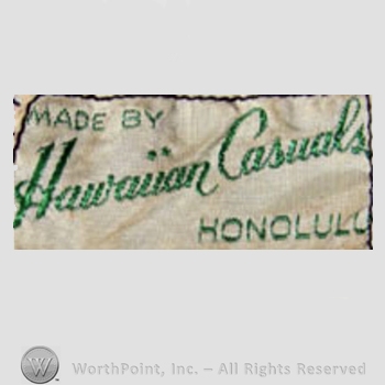 Clothing label : Hawaiian Casuals.
