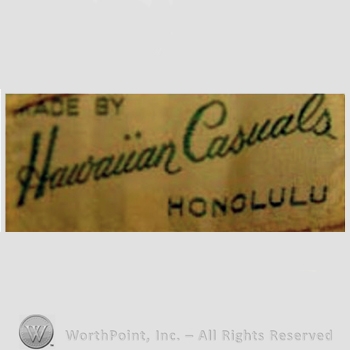 Clothing label : Hawaiian Casuals.