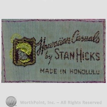 Clothing label : Hawaiian Casuals.
