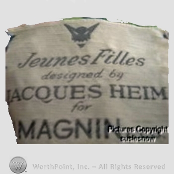 Clothing label : Jacques Heim.