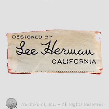 Clothing label : Lee Herman.