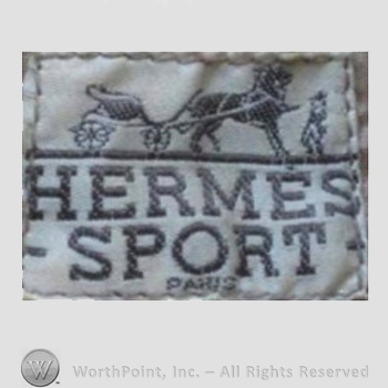 Clothing label : Hermes.