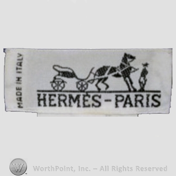 Clothing label : Hermes.