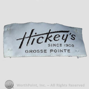 Clothing label : Hickey's.