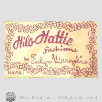Clothing label : Hilo Hattie.