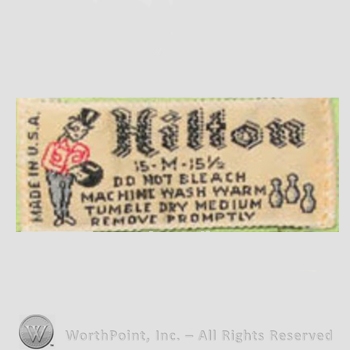 Clothing label : Hilton.
