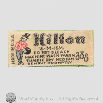 Clothing label : Hilton.