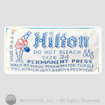 Clothing label : Hilton.