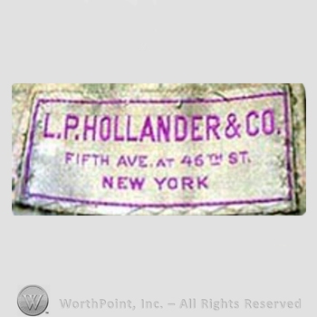 Clothing label : L.P. Hollander.