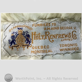 Clothing label : Holt Renfrew.