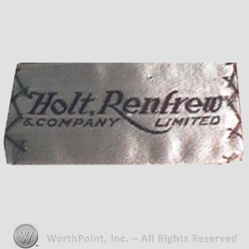 Clothing label : Holt Renfrew.